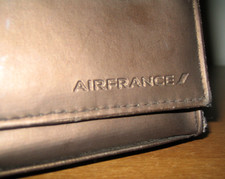 AIR FRANCE Concorde Borsa pochette in pelle - vintage anni 70 da collezione