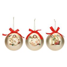 THUN Set 3 palline palle natalizie oro Addobbo per albero di Natale