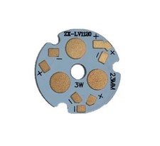 2X BASETTA IN ALLUMINIO 23mm DISSIPATORE 3 led 1W 3W 5W montaggio installazione