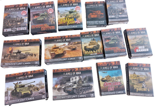 Flames war cards various - war,