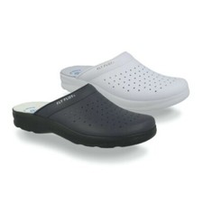 CIABATTE SANITARIE INFERMIERE UOMO FLY FLOT ANTI SHOCK ANATOMICHE BIANCO BLU 