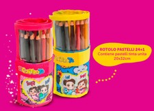 ME CONTRO TE sofì e luì - SCUOLA ROTOLO 24 Pastelli ROSA + SLIME + Shokky Bandz