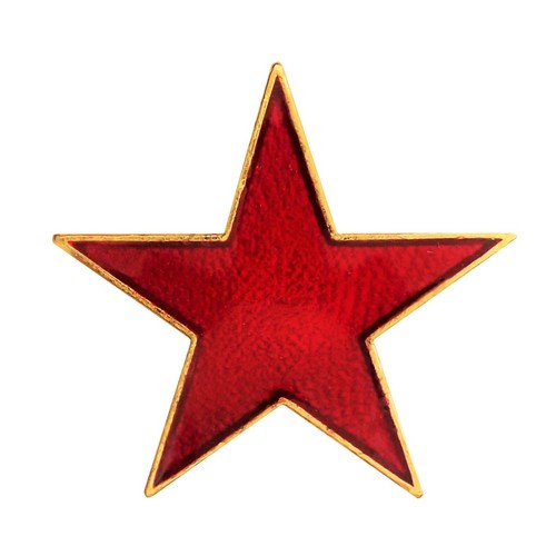 Distintivo spilla stella - , rossa