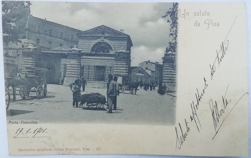 Cartolina pisa porta - cartolina,