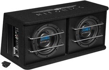 HIFONICS TDA-200R Subwoofer AMPLIFICATO Dual 20 600 Watt In Cassa Box Doppio Sub
