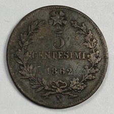 1862-N Italia 5 Centesimi