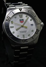 Orologio svizzero Tag Heuer Aquaracer Professional 300M ref.WAB1111 quadrante argento data