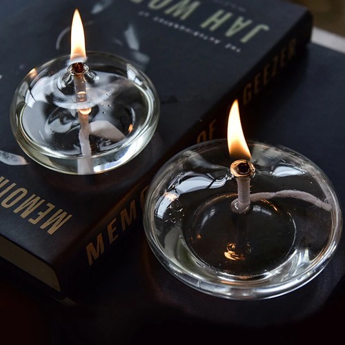 Clear glass oil lamp rustic - clear,
