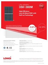 Pannello Fotovoltaico Solare 380 Watt Longi LR4-60HPH-380M Modulo