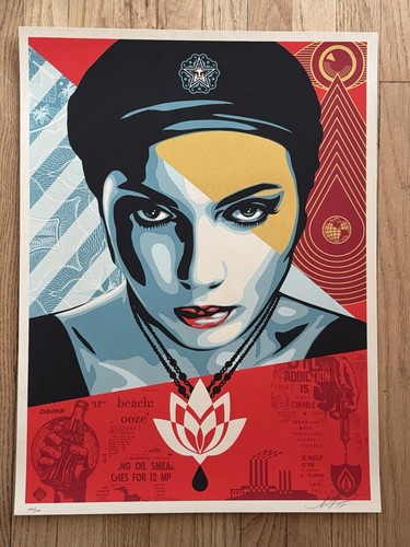 Serigrafia obey oil lotus - serigrafia,
