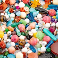 100g natural gemstone beads - 100g,