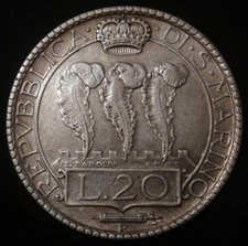 20 LIRE 1932 - SAN MARINO -