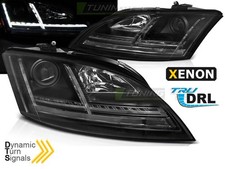 DRL Fari anteriori AUDI TT dal 2006 al 2010 8J Neri LED Frecce Dinamiche HID IT 