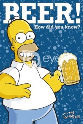 The simpsons homer beer maxi - simpsons,