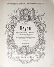Spartiti - J. Haydn - Abschieds - Symphonie Fis Moll - Violino I - Primi '900
