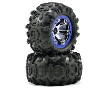 Pneumatici Traxxas Canyon AT 2.2 su cerchi Geode blu cromo 12 mm TRX7274 Summit 1/1