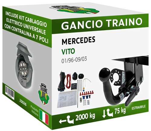 Gancio orizzontale estraibile - gancio,