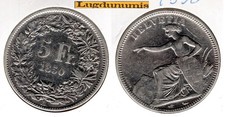 Svizzera 5 Franchi 1850 A