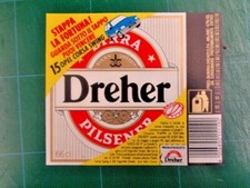 ETICHETTA BIRRA DREHER PILSENER, TAGLIANDO CONCORSO OPEL CORSA SWING