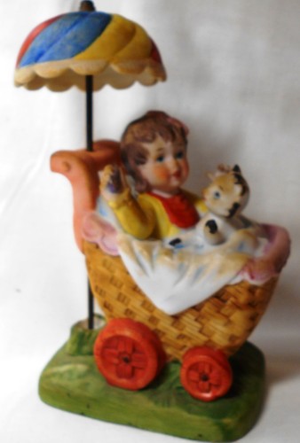 Bambina carrozza carrozzina - bambina, in