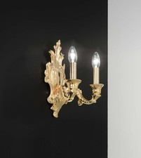 Applique classico lusso ceramica bassano oro a 2 luci luxury r010