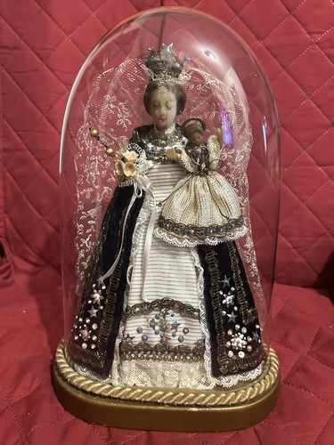 Statua madonna cera con - statua,