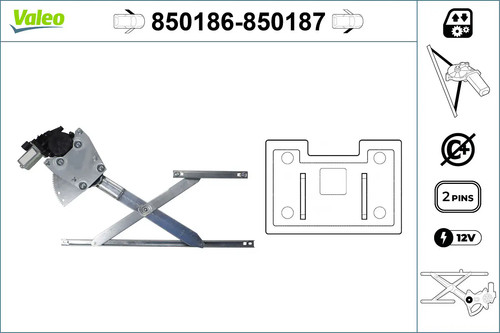 Alzacristallo valeo 850187 per - 850187,