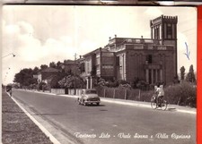 CARTOLINA TORTORETO LIDO B/N VIAGGIATA 1966 VIALE SIRENA  AUTO BICI   OCCASIONE