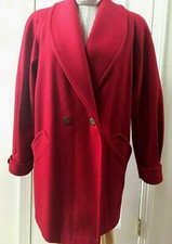 Giacca cappotto donna lana rosso Beau Brem vintage taglia 12