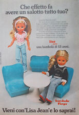 Pubblicità Advertising Clipping 1975 LISA JEAN SALOTTO BAMBOLE FURGA