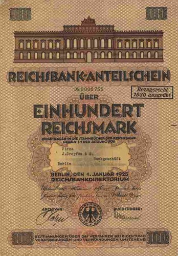 Deutsche reichsbank 1925 - deutsche,