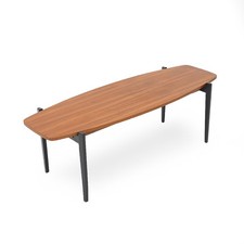 Tavolino rettangolare con piano in teak, anni ’60, coffee table, 60s