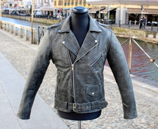 Giubbotto chiodo pelle grigio