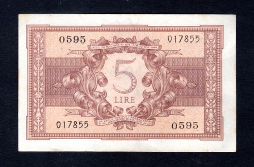 Italia 1944 banconota da 5 - -,