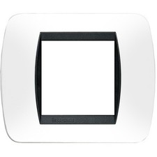 Placca 2 Moduli Bianco Solid