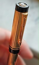 Stilografica Parker Duofold MK1 gold Swarovski