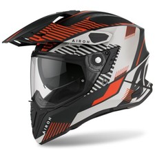 CASCO MOTO INTEGRALE FIBRA DUAL AIROH COMMANDER BOOST ORANGE MATT ARANCIO TG XS