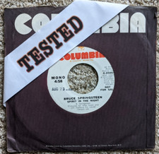 Bruce Springsteen Rare Promo 45 rpm: Spirit In The Night - 1973 Columbia 4-45863