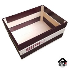 CESTO CESTINO CASSETTA legno rinforzato BRN VERSILIA bici MARRONE