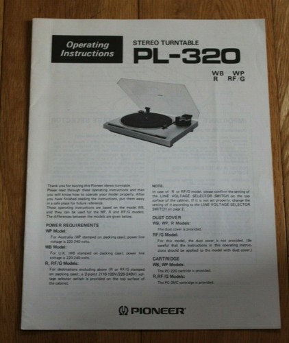 Pioneer 320 giradischi - pioneer,