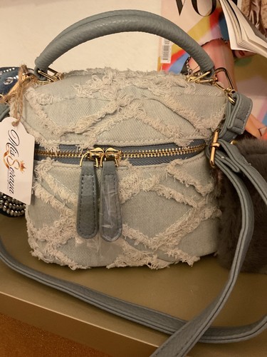 Borsa bauletto donna denim - bauletto, con