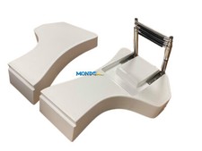 COPPIA PLANCETTE DI POPPA IN VETRORESINA BIANCA CON SCALETTA INTEGRATA