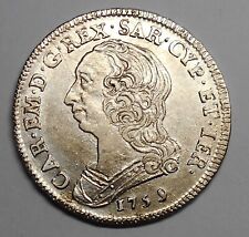 CARLO EMANUELE III Quarto di scudo AG 1759 ( q.SPL ) sig./periz.