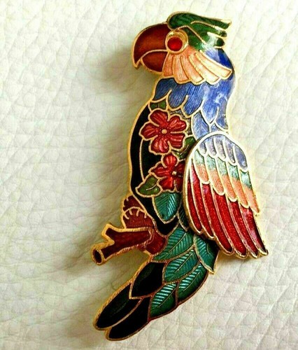Grande broche vintage émail - grande,