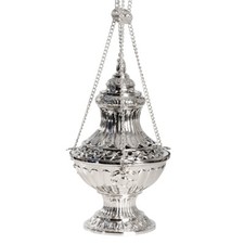 Incenso 32 cm ottone nichelato