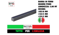 Barra in ferro  quadro pieno