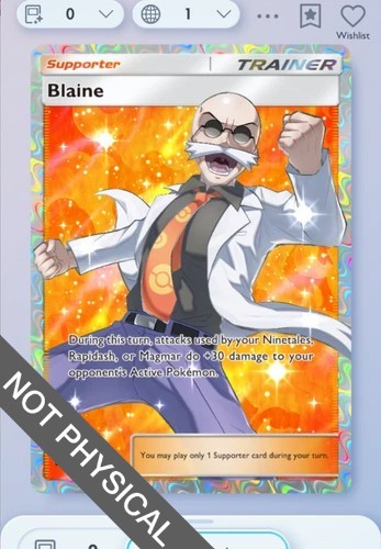 Blaine full art pokemon - full, 2⭐,