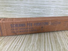 VINTAGE   SCREEN IN ORIGINAL BOX PROJECTION PROIETTORE GIGANTE TELO 130x130#51