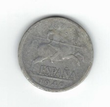Moneta coin 10 DIEZ CENTS centesimi spagnola España Spagna 1940