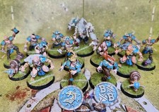 Blood Bowl Norse Team + Yethee Big Guy Lot of 16 players Pro Painted